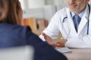 talking to doctor